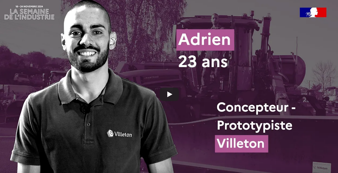 La Semaine de l'industrie - Adrien, 23 ans, concepteur-prototypiste - Villeton